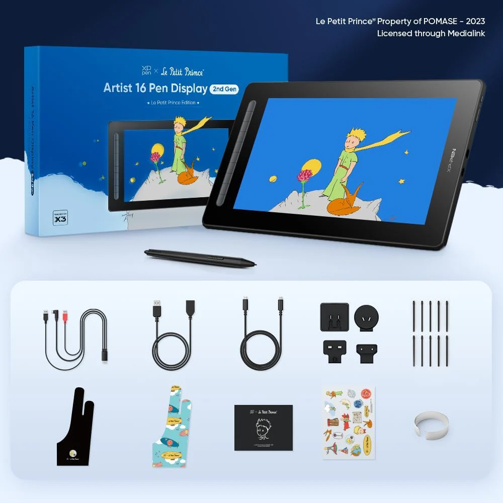 XP-Pen Artist 16 Pen Display | 2nd Gen | Le Petit Prince Limited Edition | NOVO - Image 3
